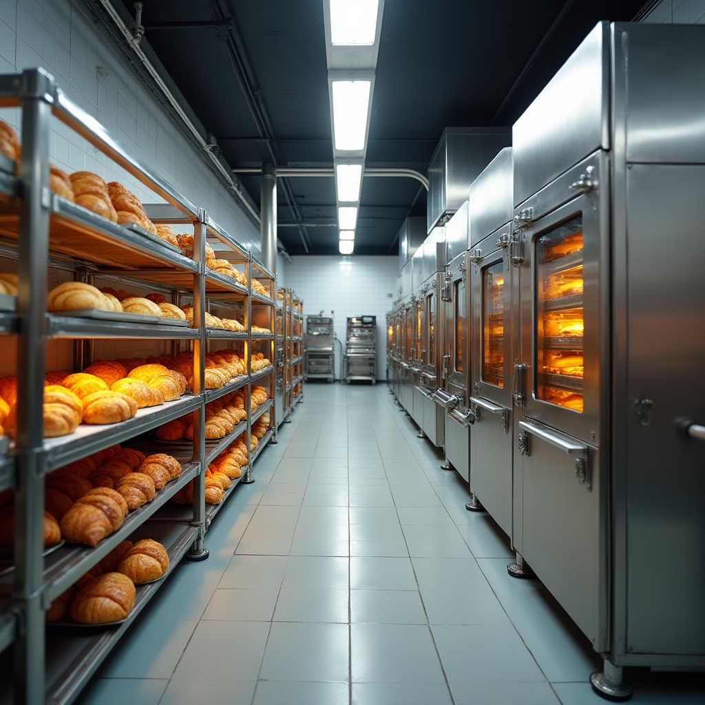 Производственный цех пекарни с профессиональным оборудованием